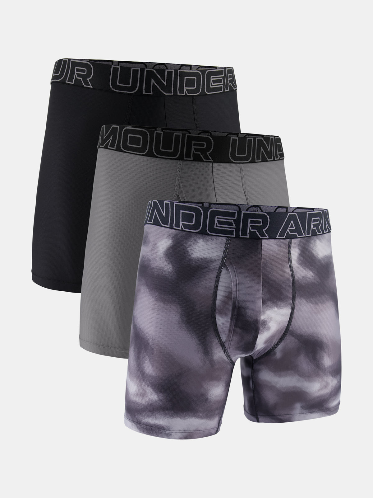 Under Armour Férfi M UA Perf Tech Mesh 6in boxeralsó (3db) alsónemű