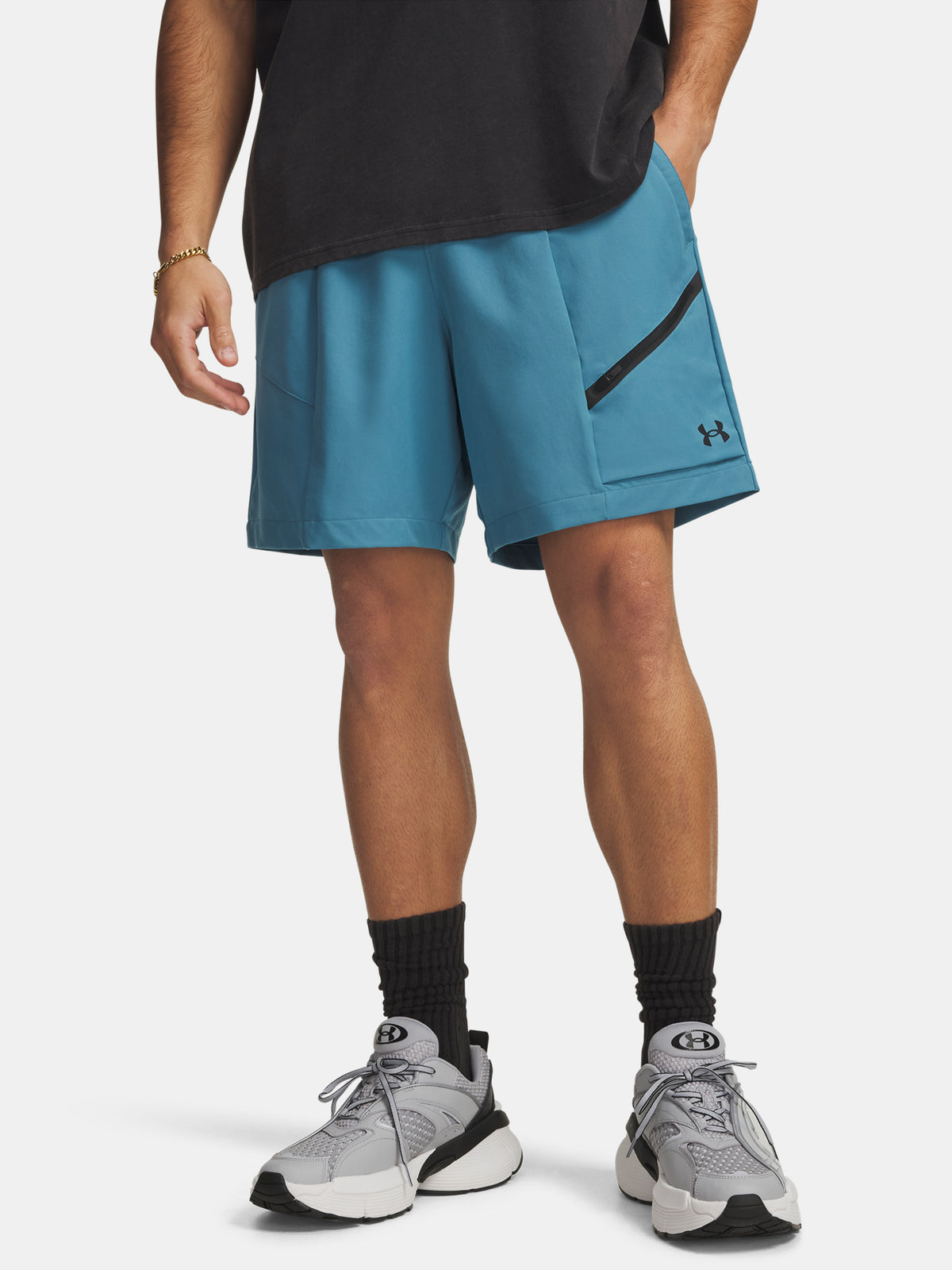 Under Armour Férfi rövidnadrág UA Unstoppable Woven Shorts kék nadrág