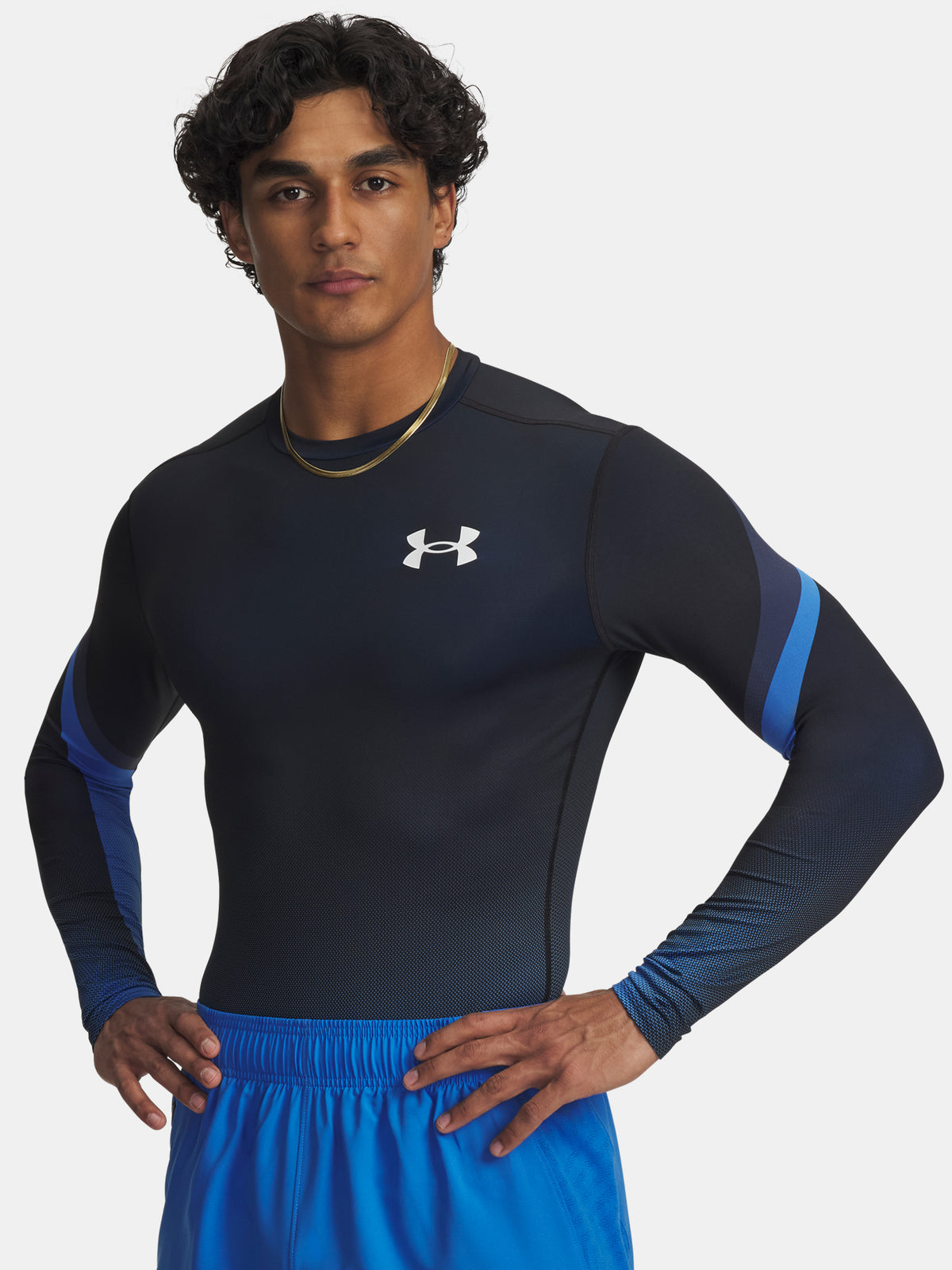 Under Armour Férfi UA Heatgear Sub Crew LS-BLU Hosszú ujjú póló