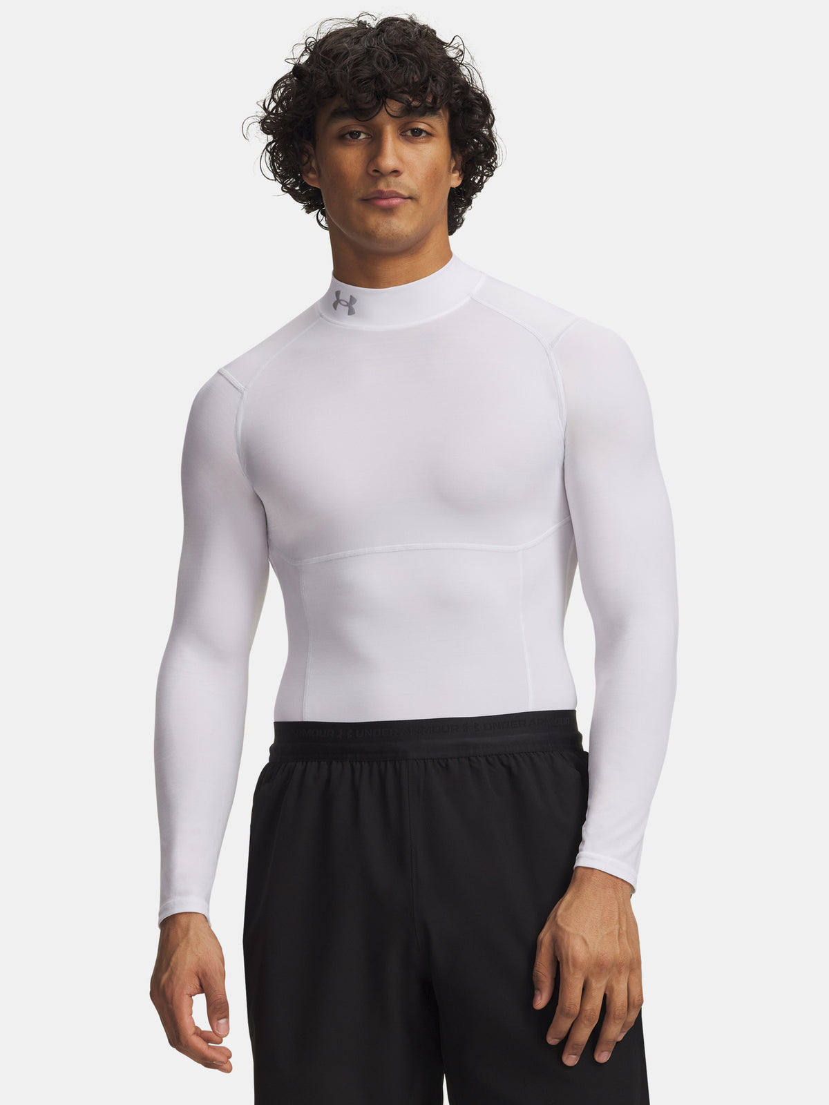 Under Armour Férfi UA HG Elite Comp Mock LS fehér póló