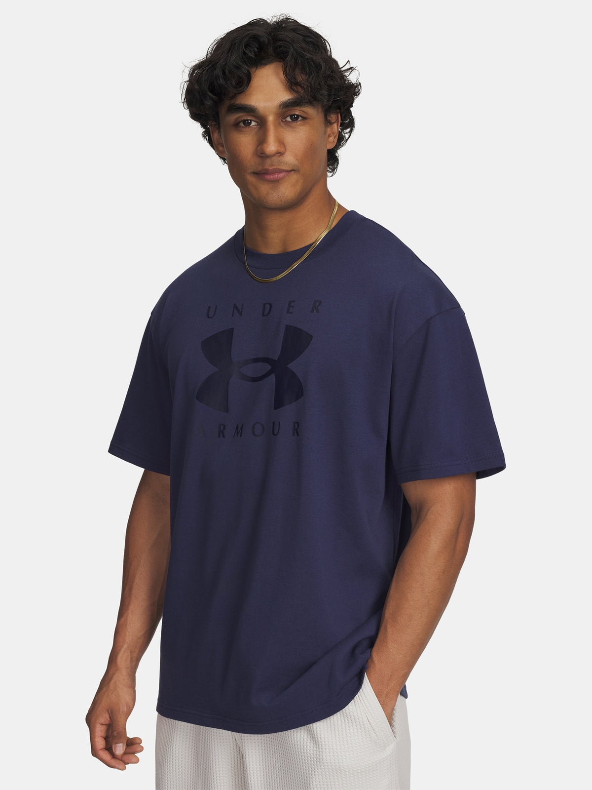 Under Armour Férfi UA HW OS Branded SS-BLU póló