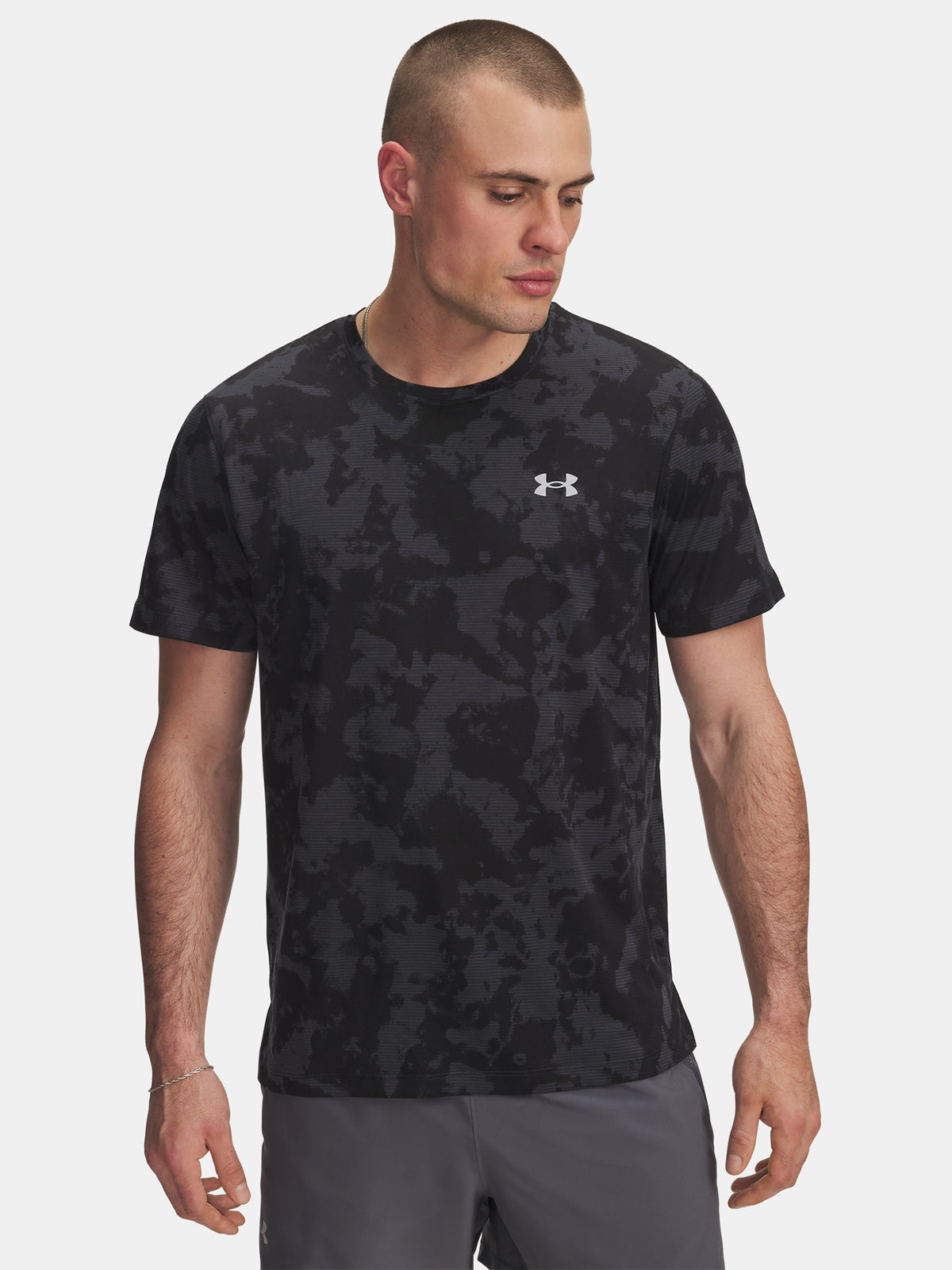 Under Armour Férfi UA Launch Printed SS-GRY póló