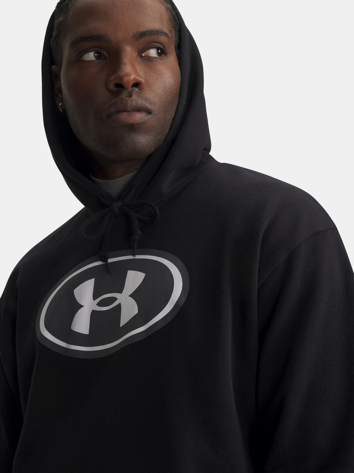 Under Armour Férfi UA Rival Flc Branded Hoodie fekete pulóver