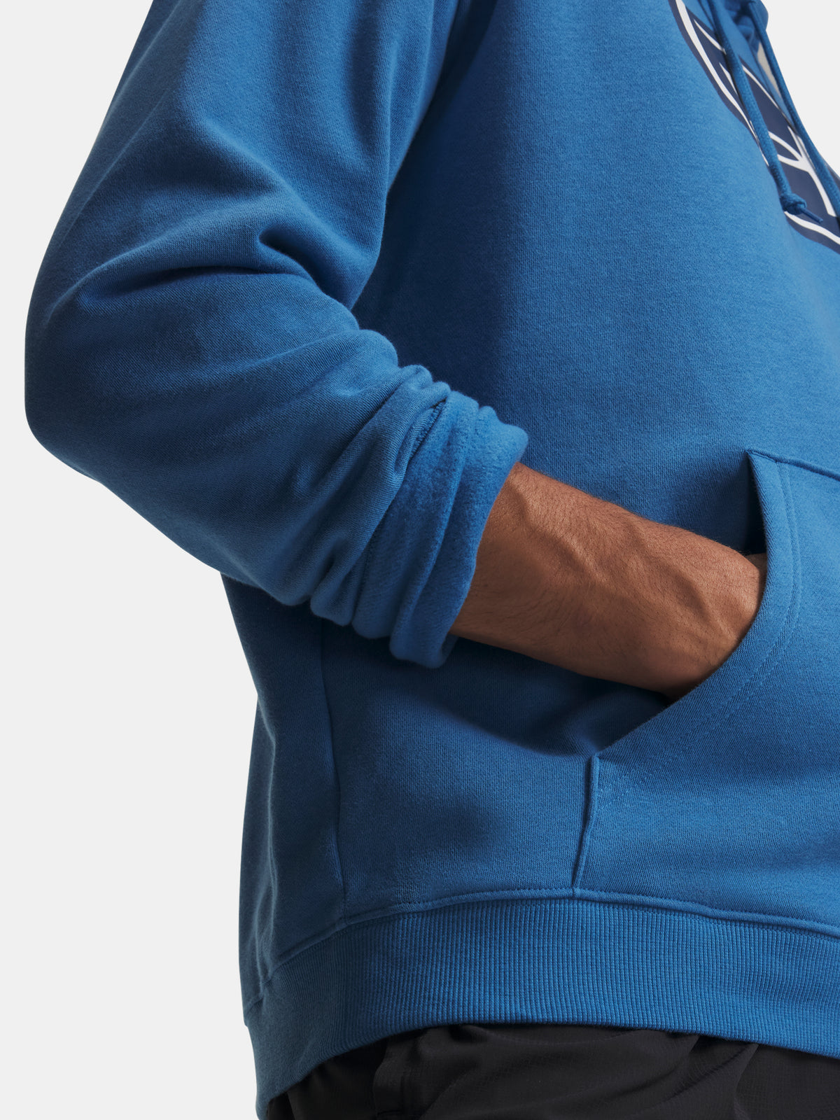 Under Armour Férfi UA Rival Flc Branded Hoodie kék pulóver