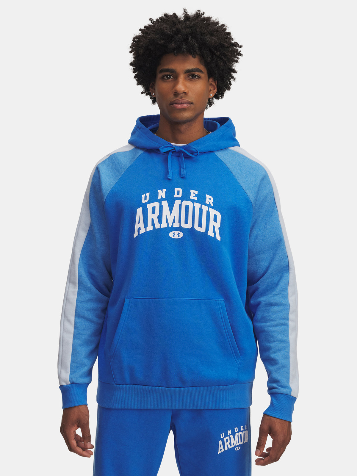 Under Armour Férfi UA Rival Flc CB Hood-BLU pulóver