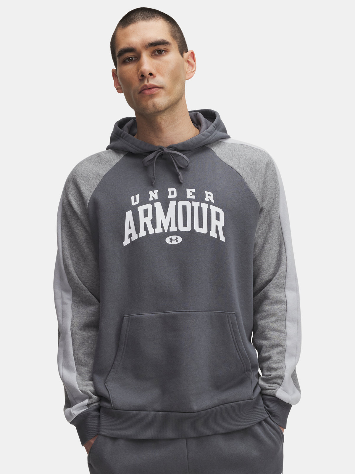 Under Armour Férfi UA Rival Flc CB Hood-GRY pulóver