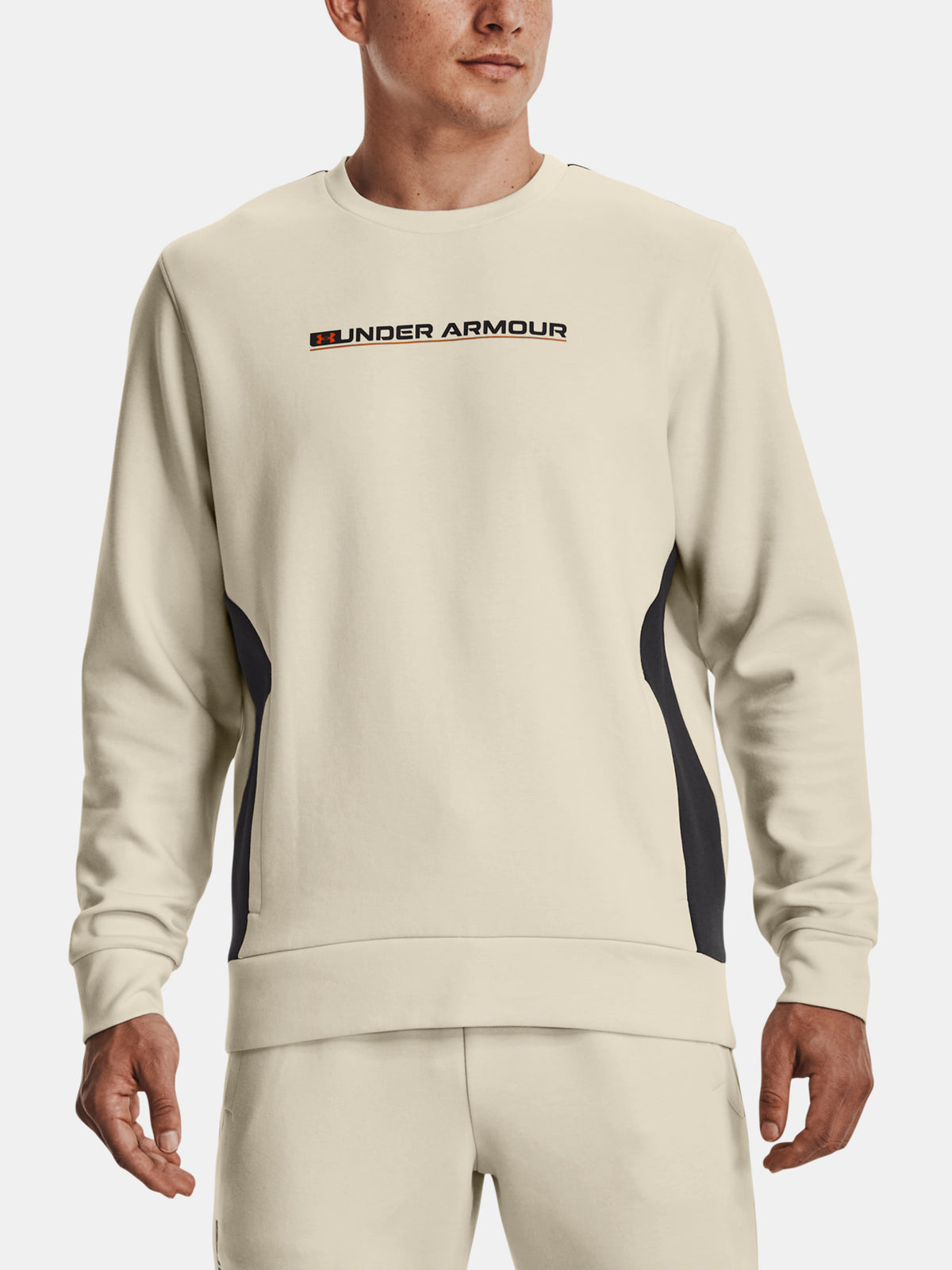 Under Armour Férfi UA SUMMIT KNIT CREW barna pulóver