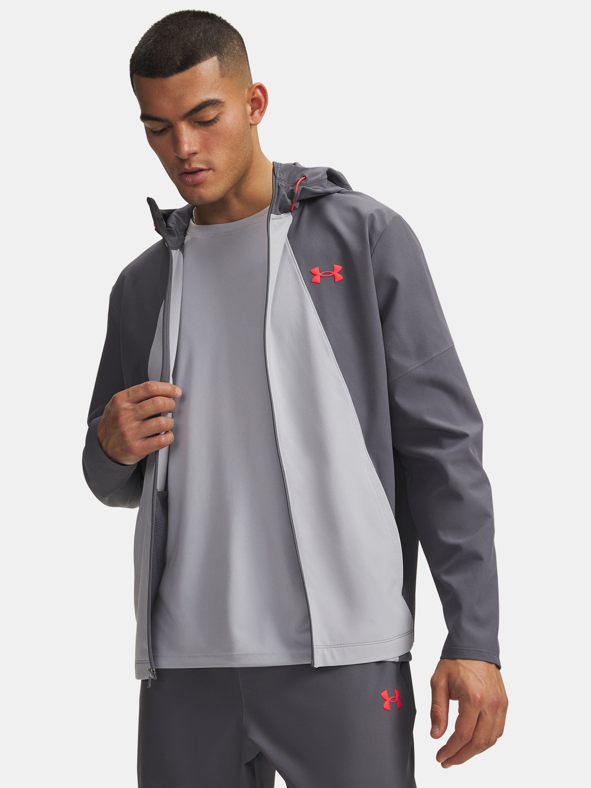 Under Armour Férfi UA Tech Utility Woven Jckt szürke kabát