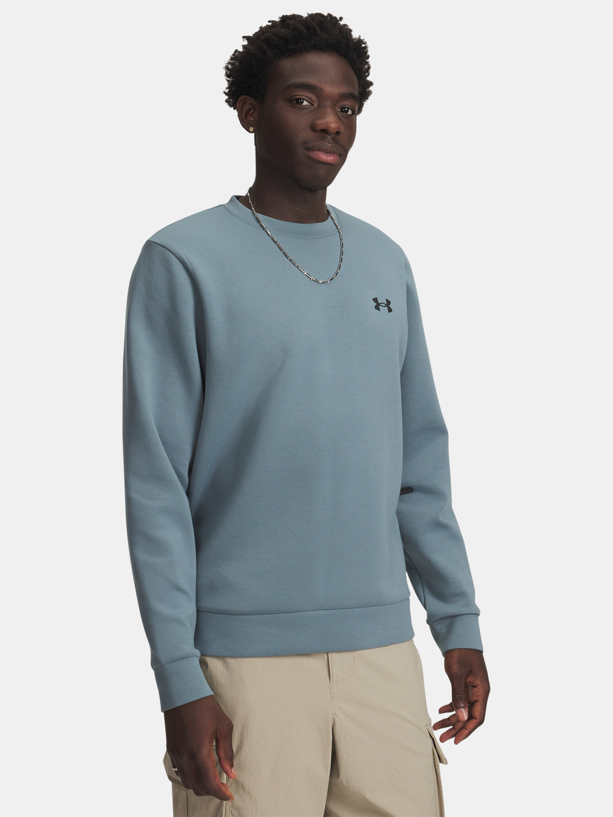 Under Armour Férfi UA Unstoppable Flc Crew EU-BLU pulóver