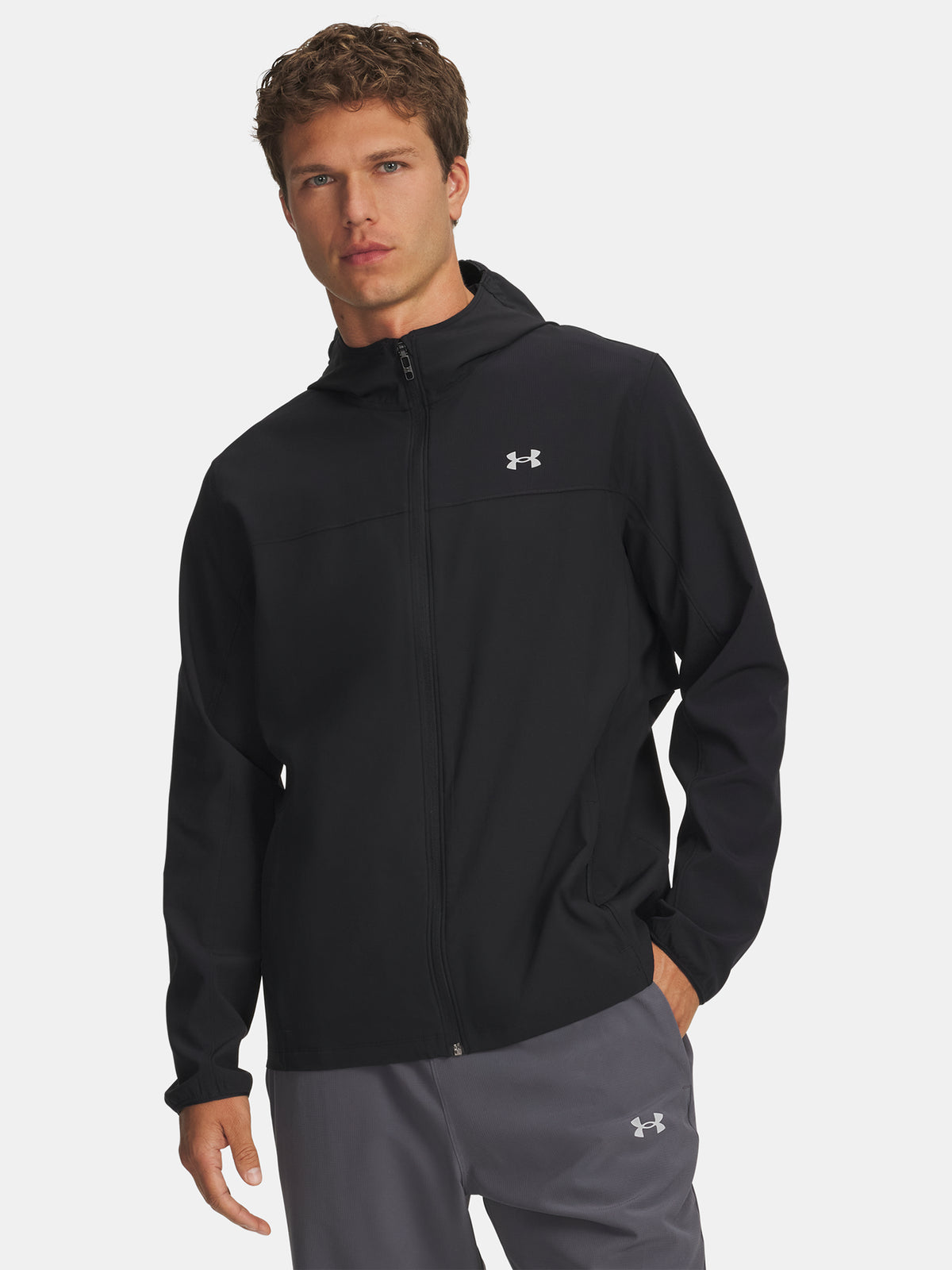 Under Armour Férfi UA Velociti Pro Storm Jacket-BLK Kapucnis pulóver