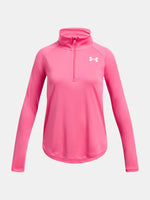 Under Armour Lány Tech Graphic 1/2 Zip póló, rózsaszín