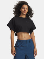 Under Armour Nõi Cropped Script SS Tee-BLK fekete póló