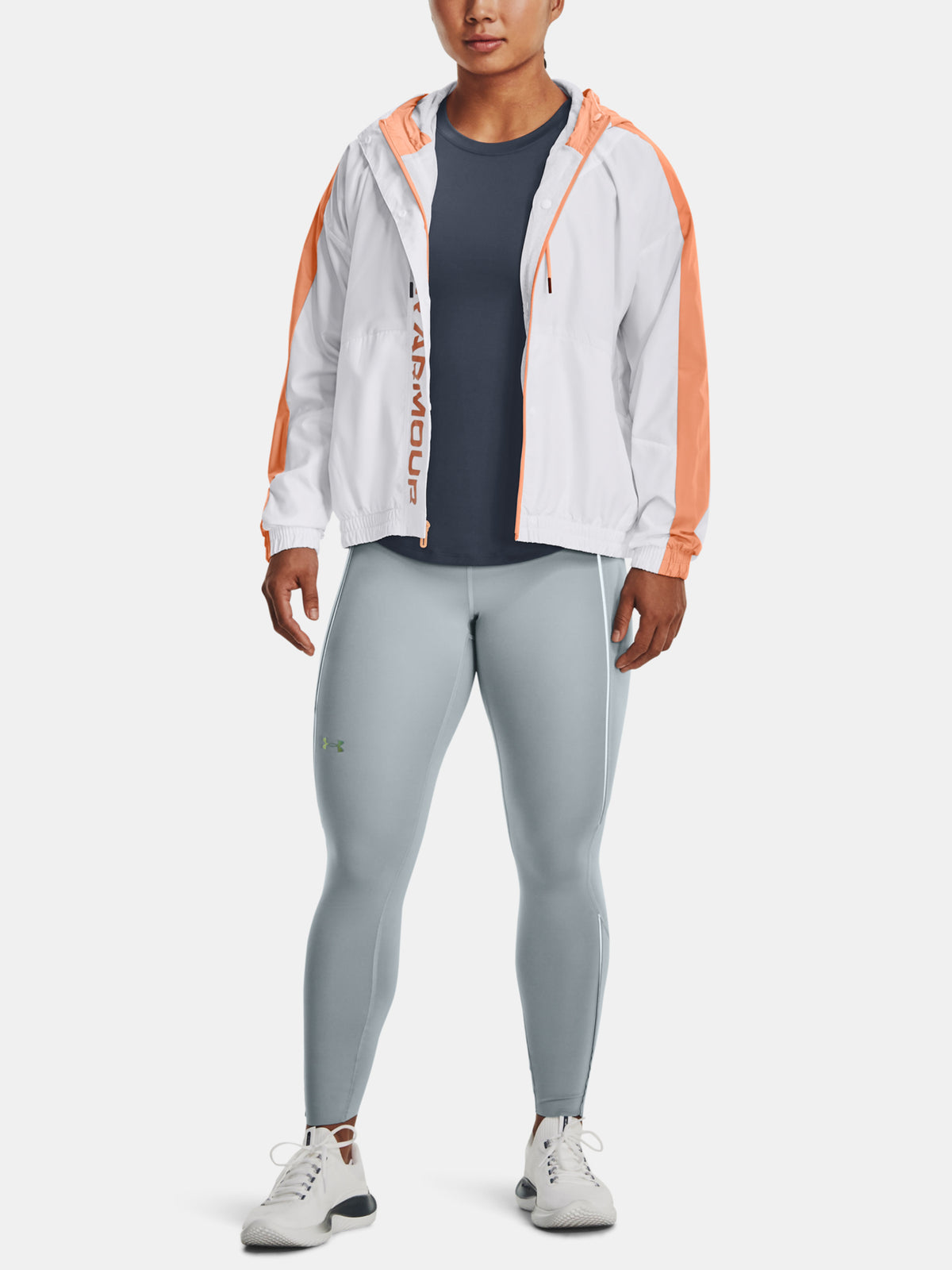 Under Armour Nõi dzseki UA Rush Woven FZ Jacket fehér kabát
