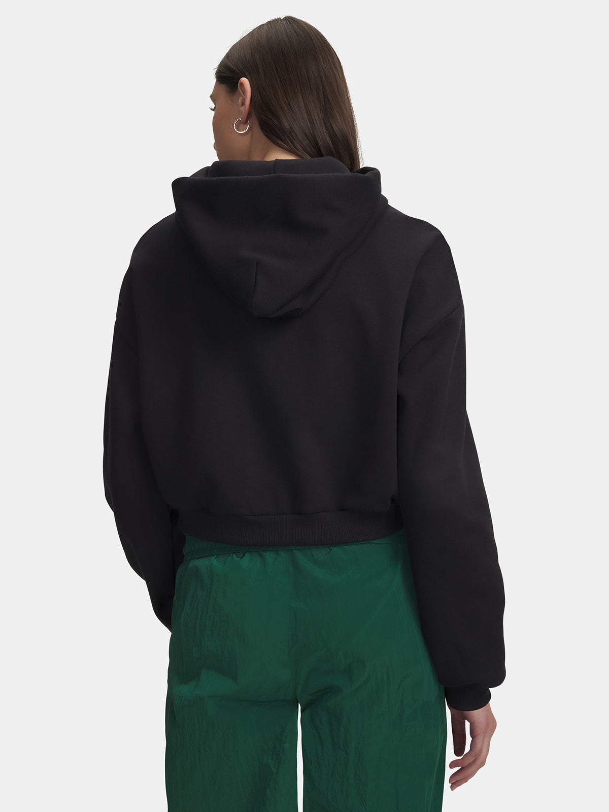 Under Armour Nõi Icon Flc Wordmark FZ pulóver fekete kapucnis pulóver