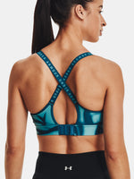 Under Armour Nõi Infinity Mid Printed Bra melltartó kék sportmelltartó