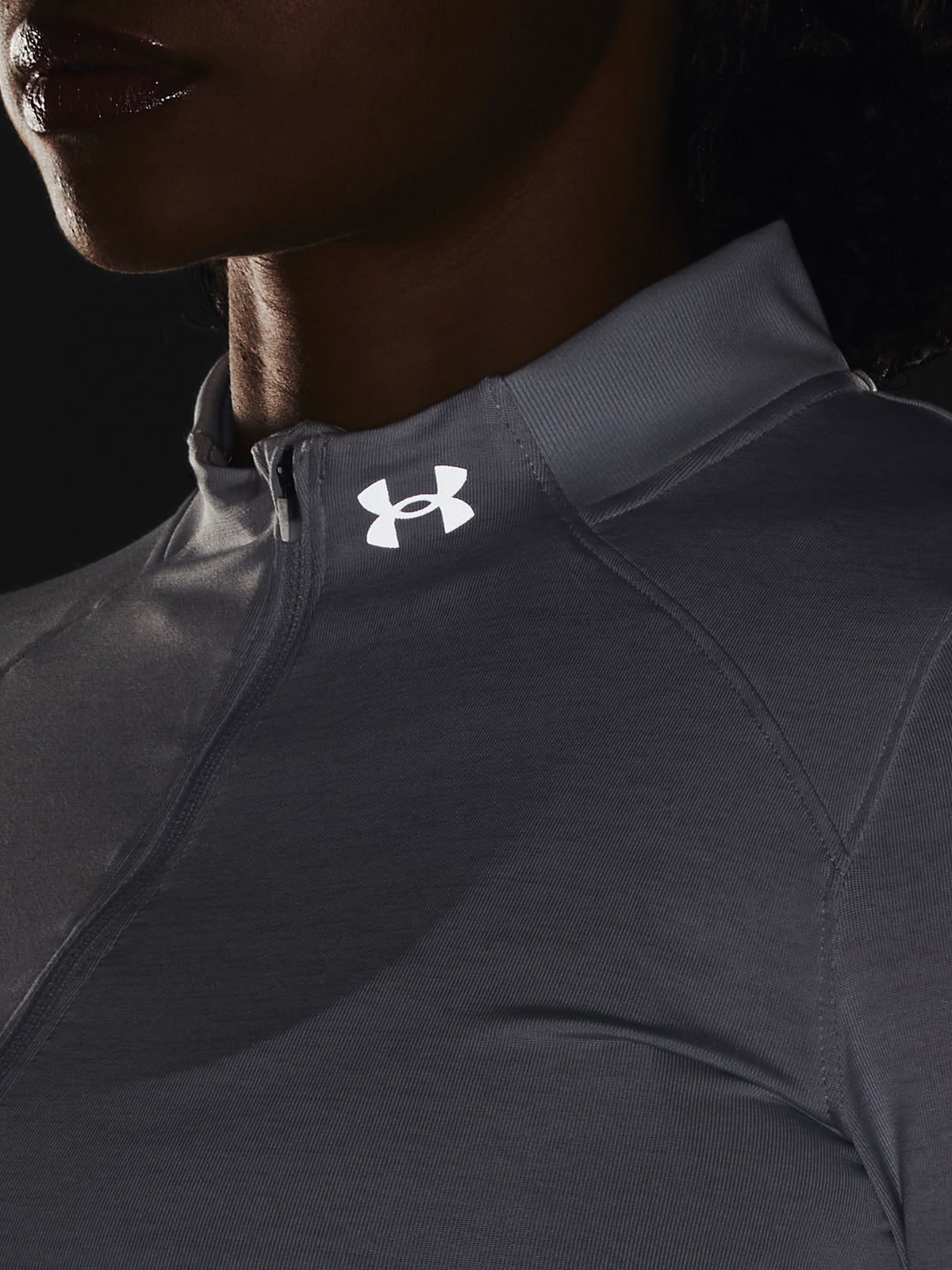 Under Armour Nõi Qualifier Run 2.0 1/2 Zip szürke póló