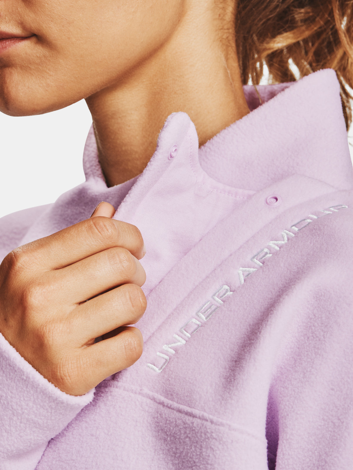 Under Armour Nõi Recover Fleece Wrap Neck lila pulóver