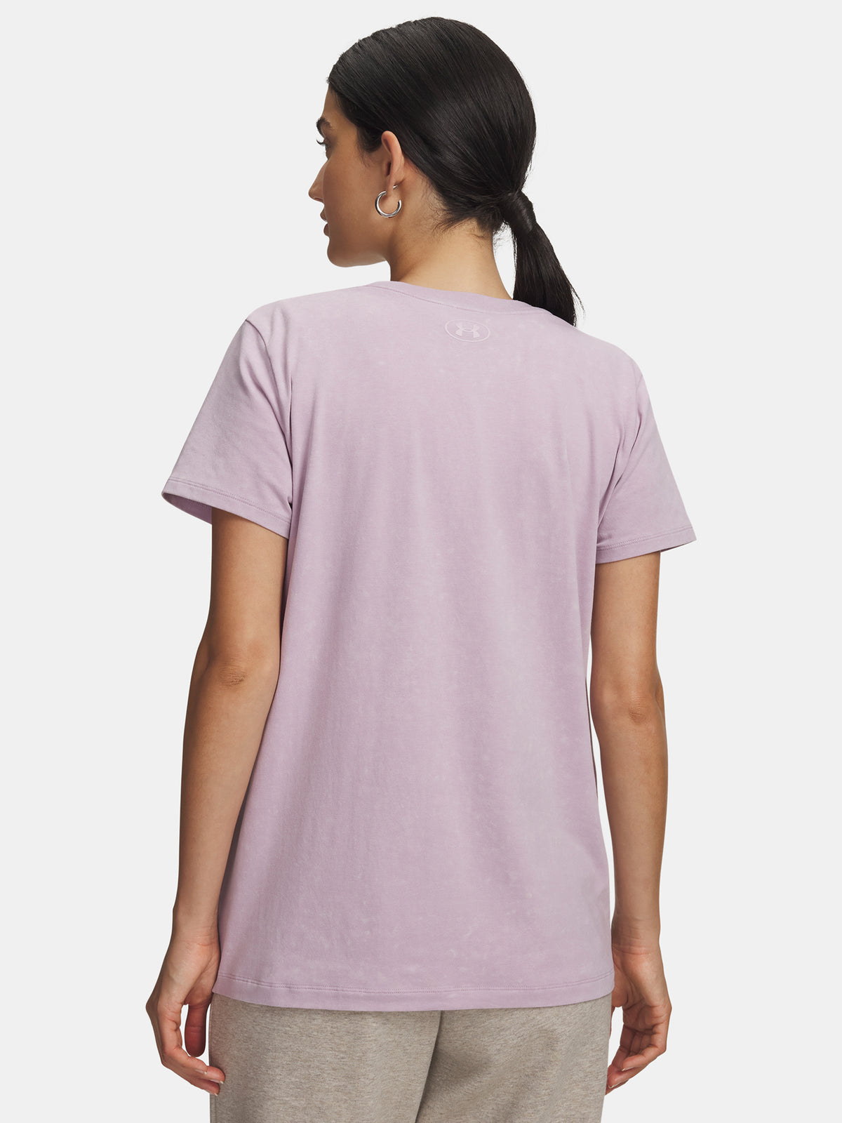 Under Armour Nõi Rival Cotton Wash SS rózsaszín póló