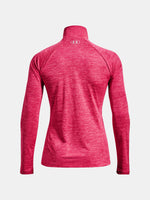 Under Armour Nõi Tech 1/2 Zip - Twist póló, rózsaszín