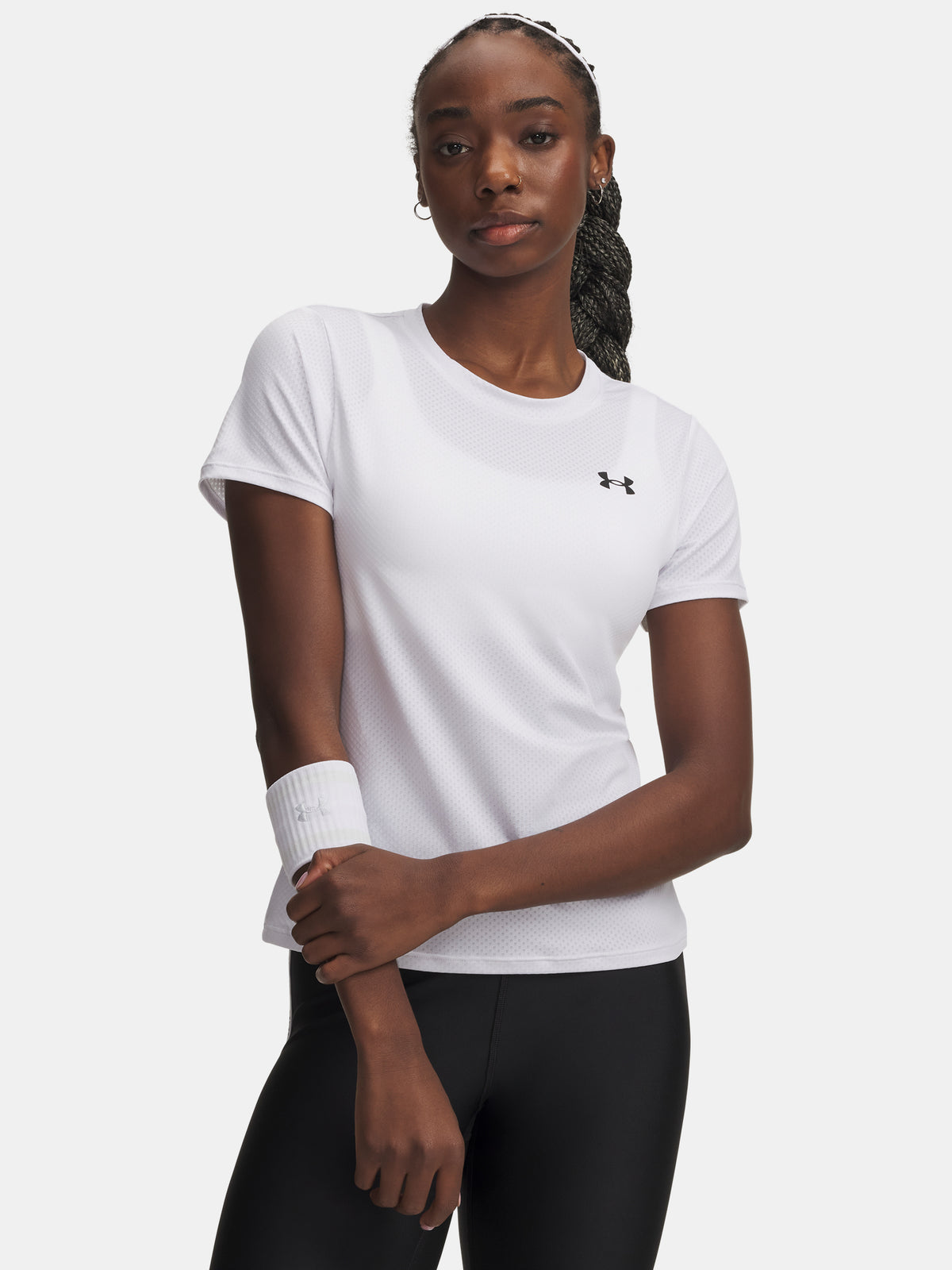 Under Armour Nõi Tech Mesh SS póló, fehér 6009990-100