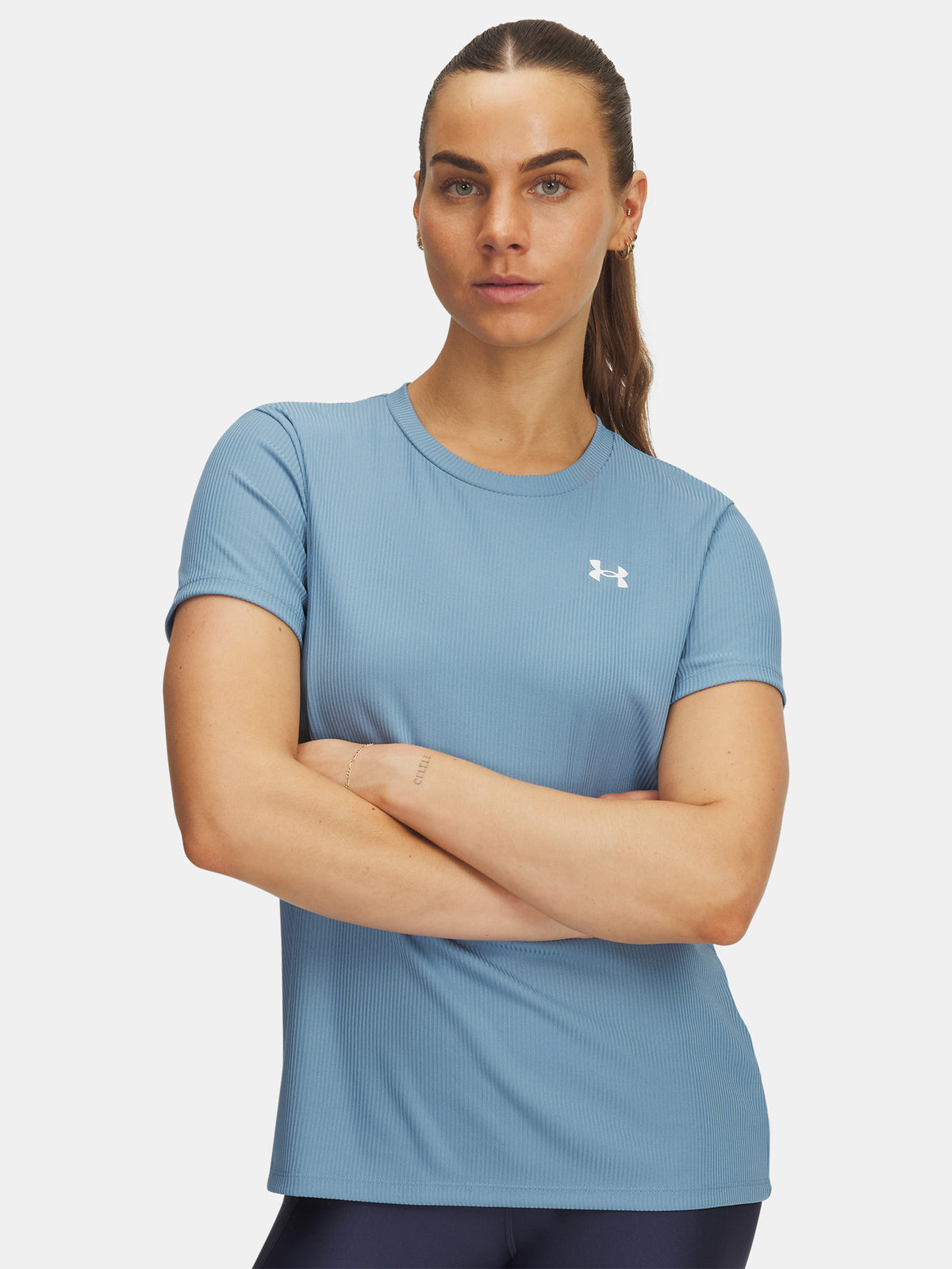 Under Armour Nõi Tech Rib SSC-KÉK póló