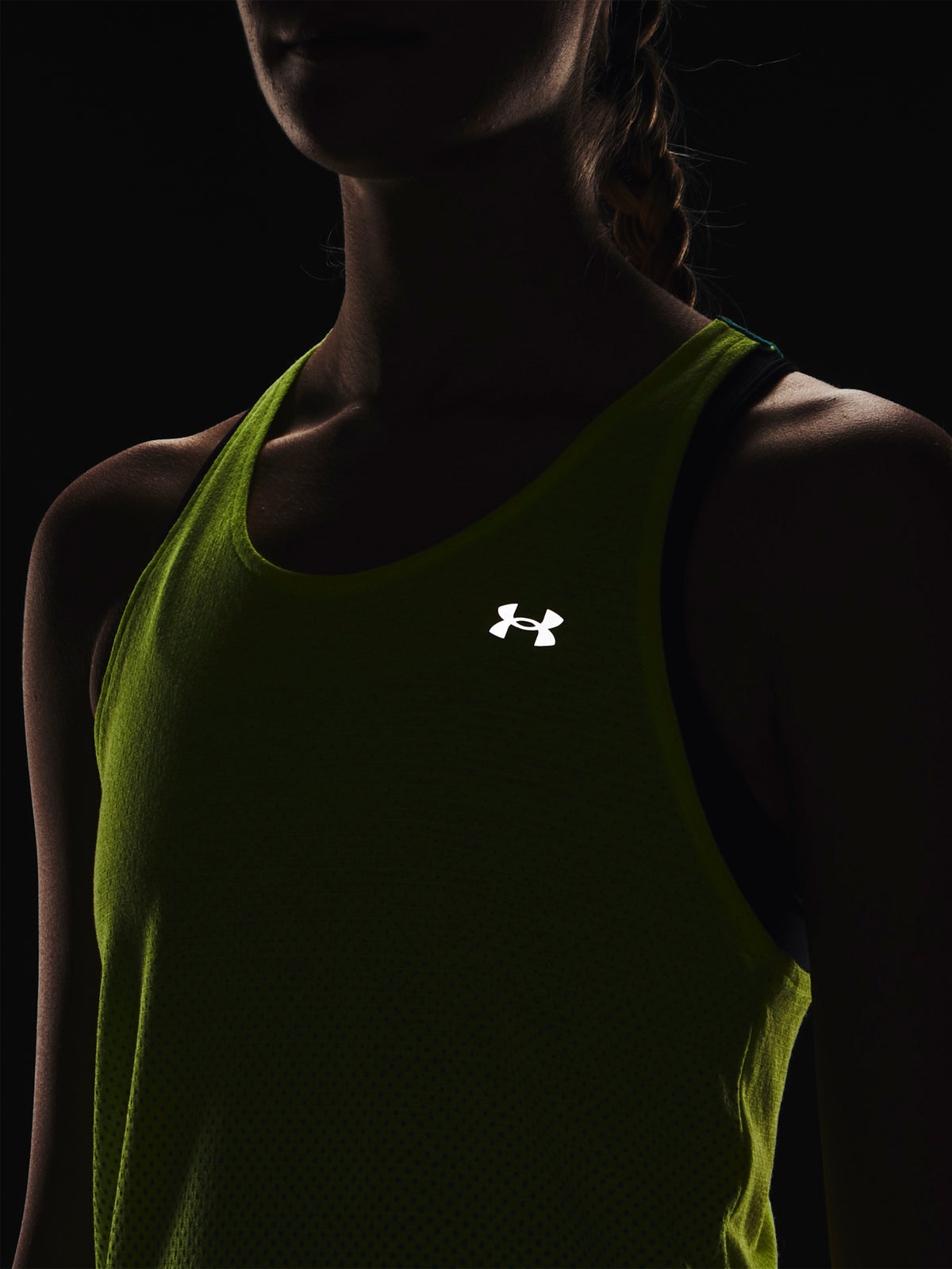 Under Armour Nõi trikó UA Streaker Wind Tank atléta, zöld