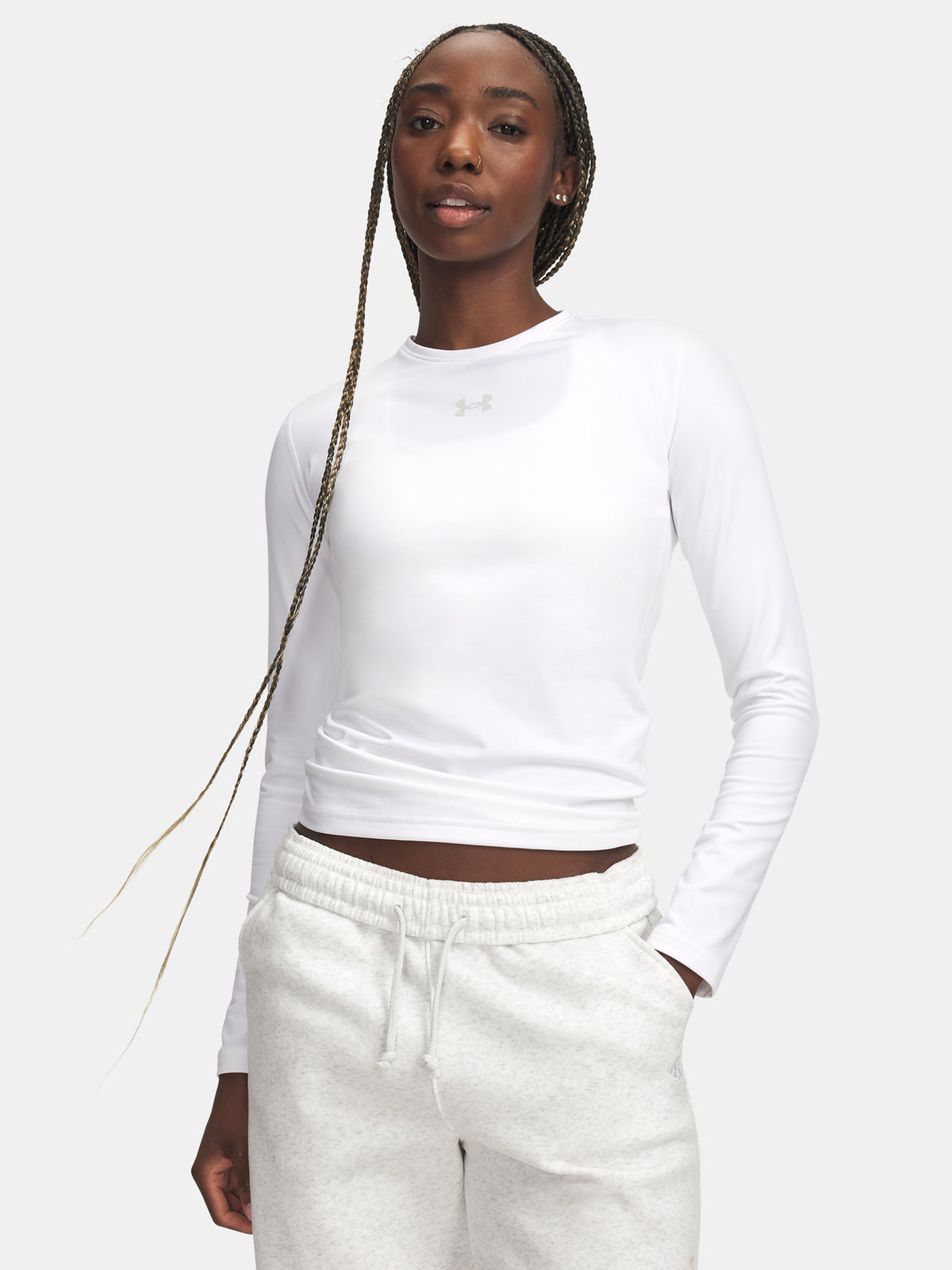 Under Armour Nõi UA ColdGear Crew fehér póló
