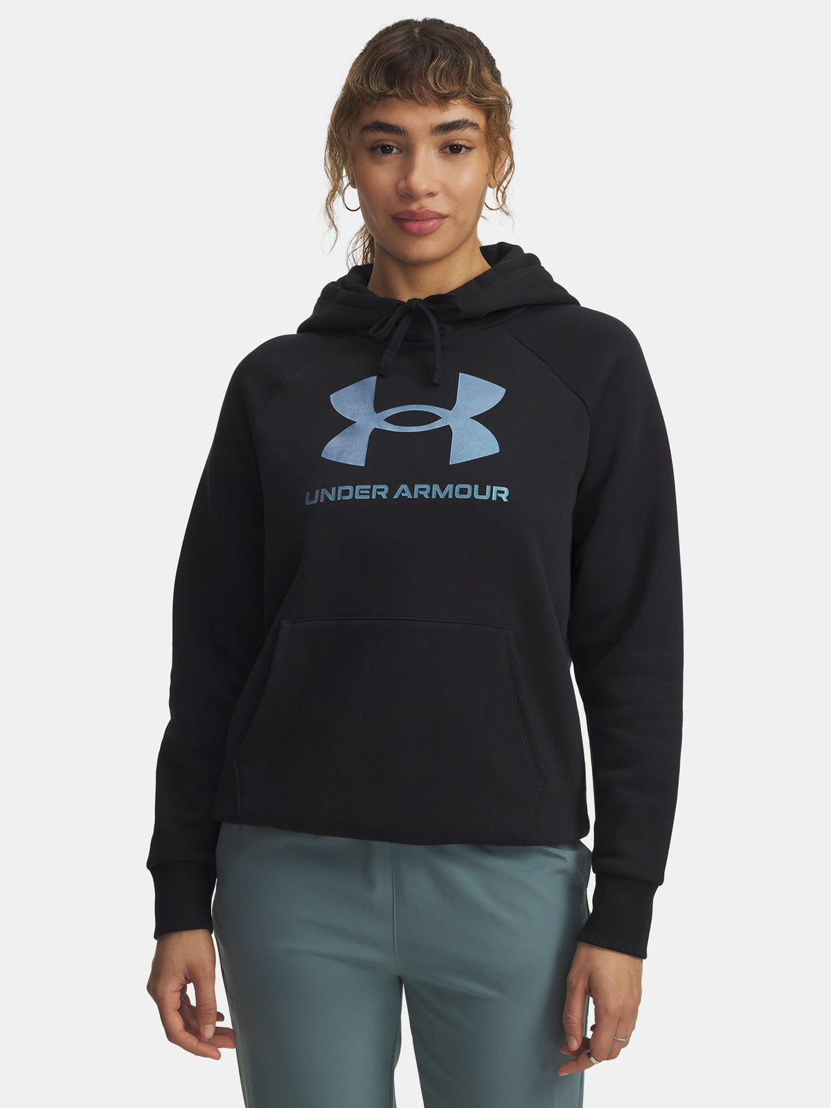 Under Armour Nõi UA Rival Flc Shimmer Hdy-BLK Kapucnis pulóver