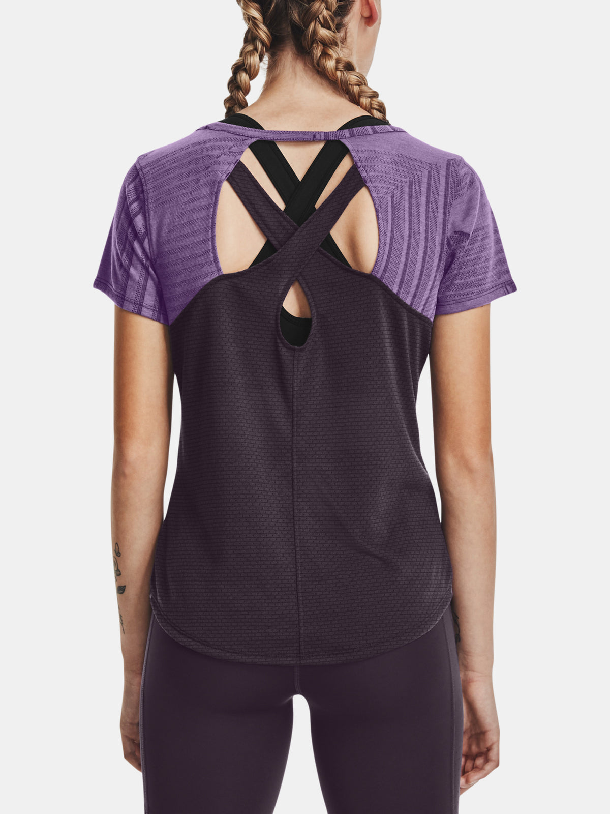 Nõi Under Armour Streaker Deco Diamond SS lila póló