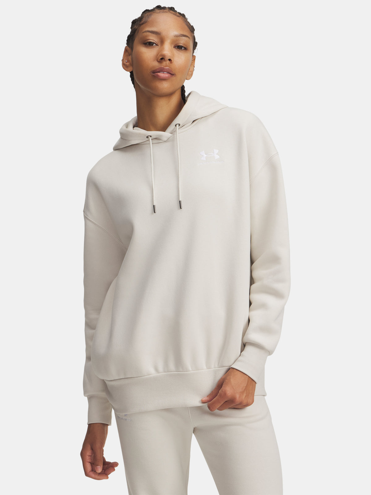 Nõi Under Armour UA Icon Fleece OS Hoodie fehér pulóver