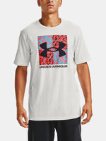 Under Armour SHATTERED BOX LOGO SS férfi póló, fehér