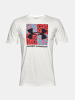 Under Armour SHATTERED BOX LOGO SS férfi póló, fehér