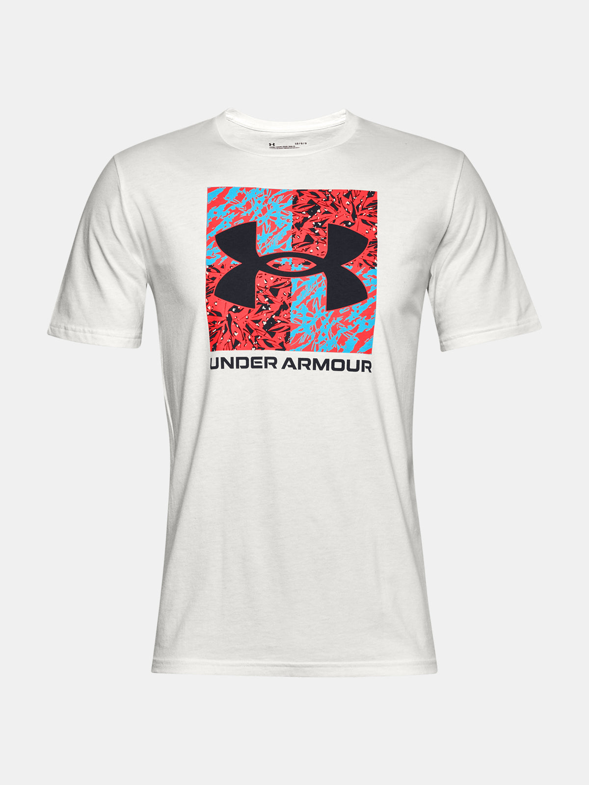 Under Armour SHATTERED BOX LOGO SS férfi póló, fehér