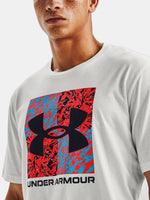 Under Armour SHATTERED BOX LOGO SS férfi póló, fehér
