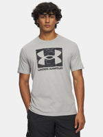 Under Armour UA ABC CAMO BOXED LOGO SS szürke férfi póló