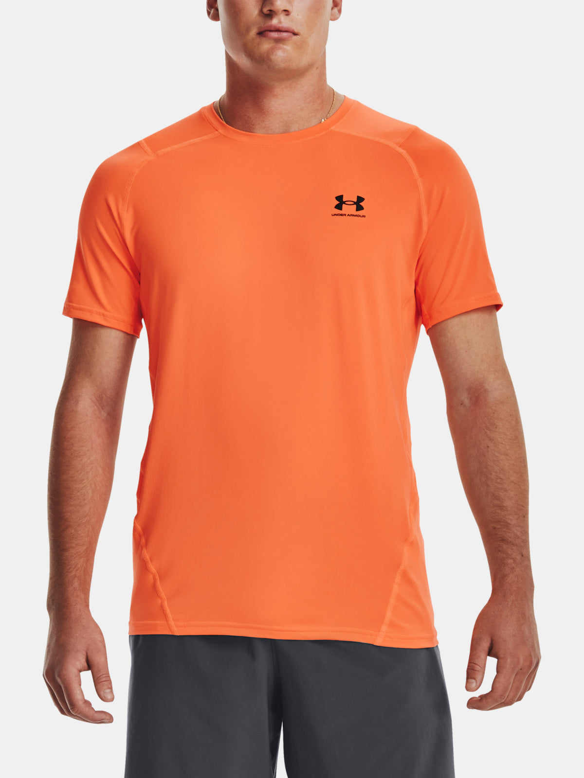 Under Armour UA HG Armour Fitted SS narancssárga férfi póló