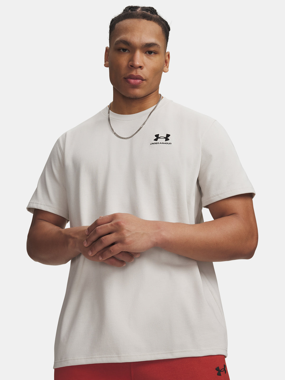 Under Armour UA LOGO EMB HEAVYWEIGHT SS fehér férfi póló