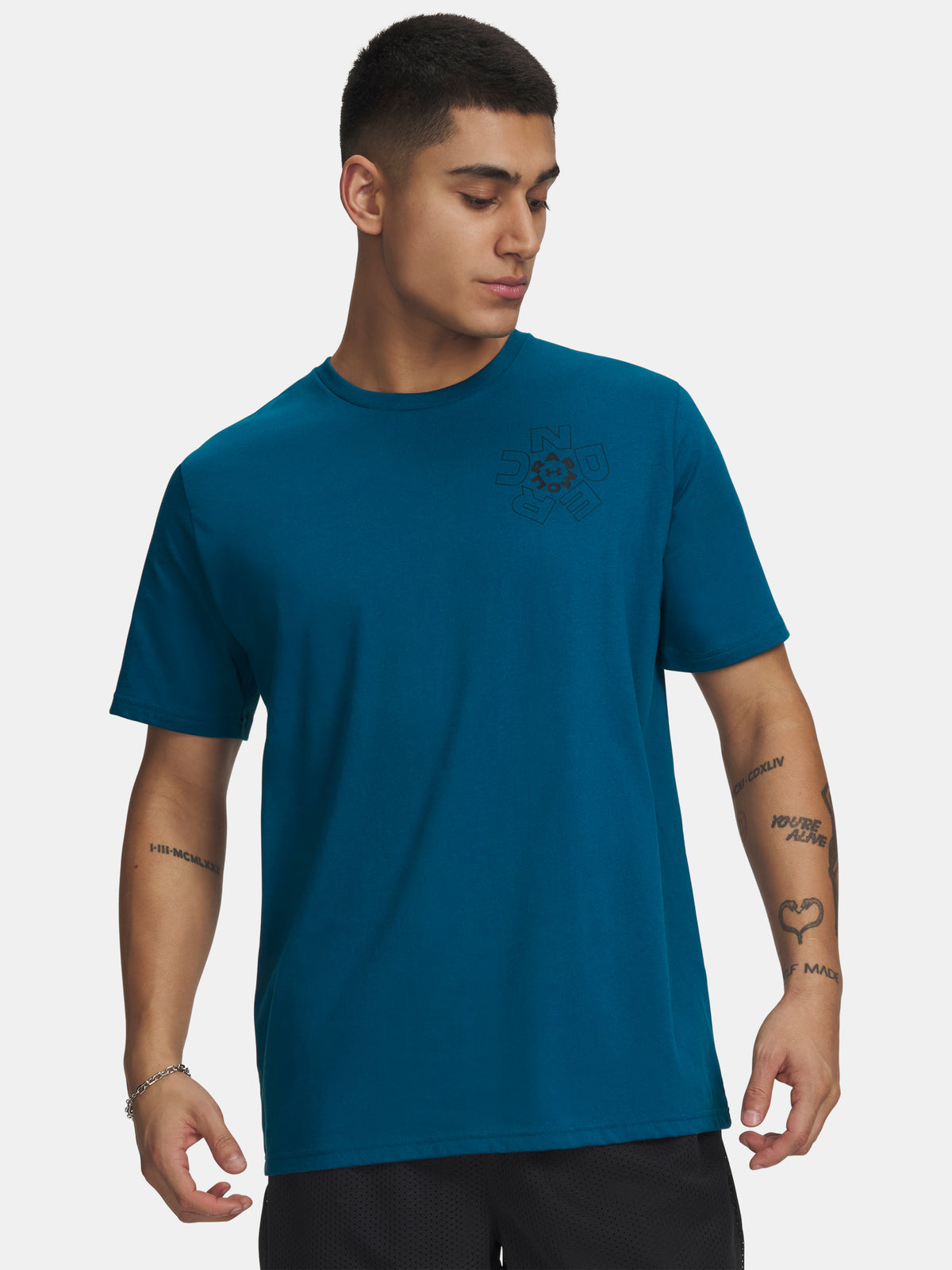 Under Armour UA M Radial WM SS kék férfi póló