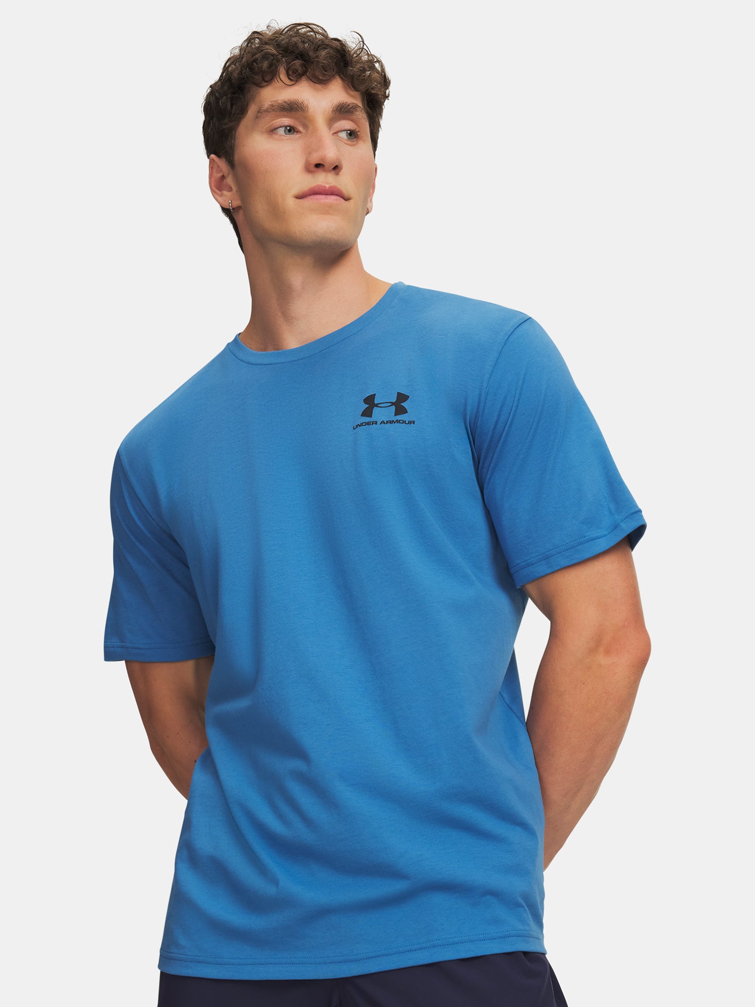 Under Armour UA M SPORTSTYLE LC SS kék férfi póló