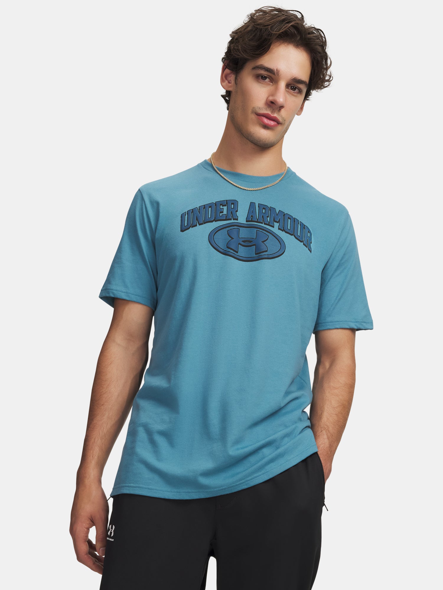 Under Armour UA M WM Locker Tag SS kék férfi póló