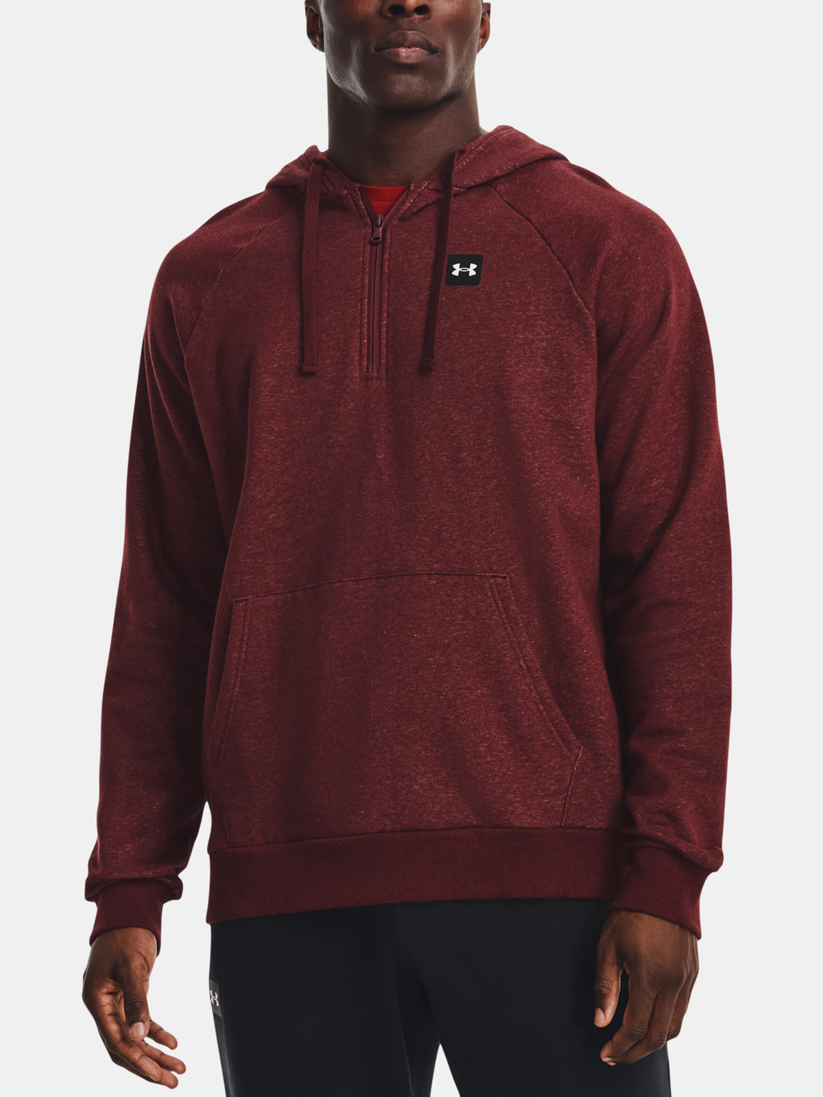 Under Armour UA Rival Fleece 1/2 Zip HD bordó férfi pulóver