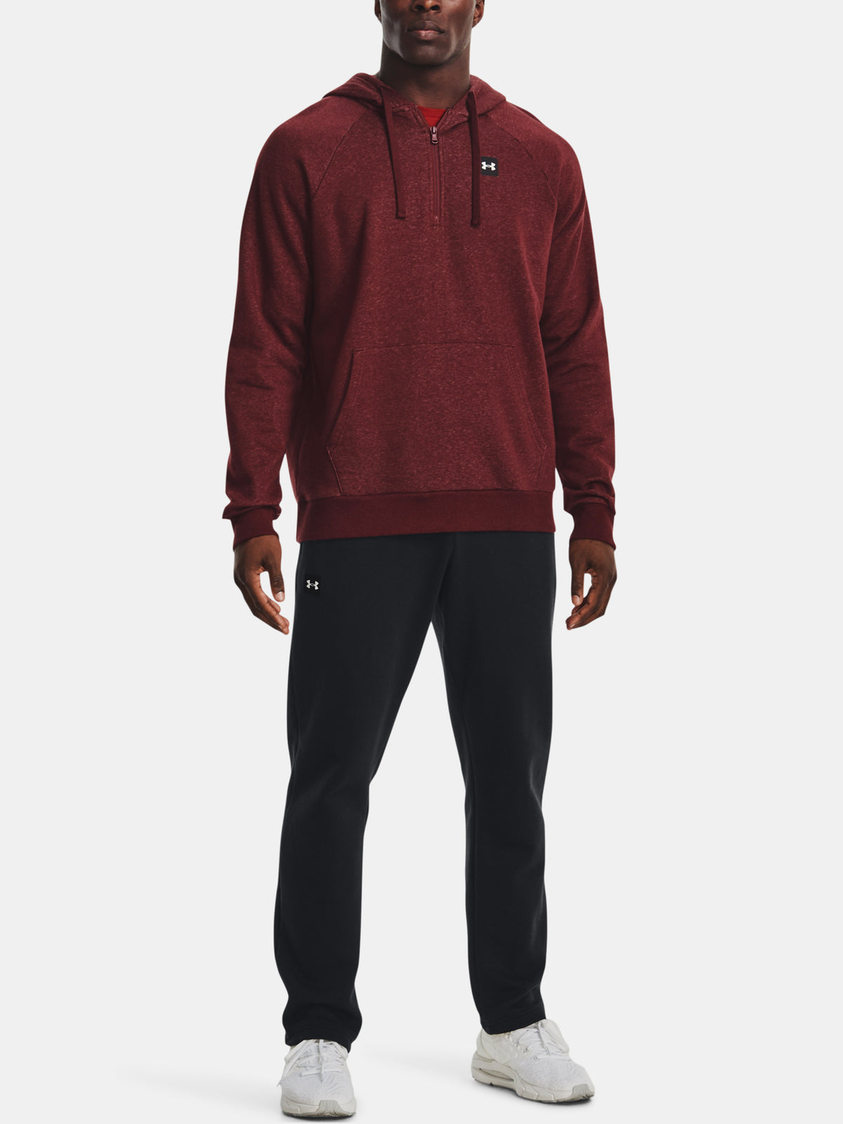 Under Armour UA Rival Fleece 1/2 Zip HD bordó férfi pulóver