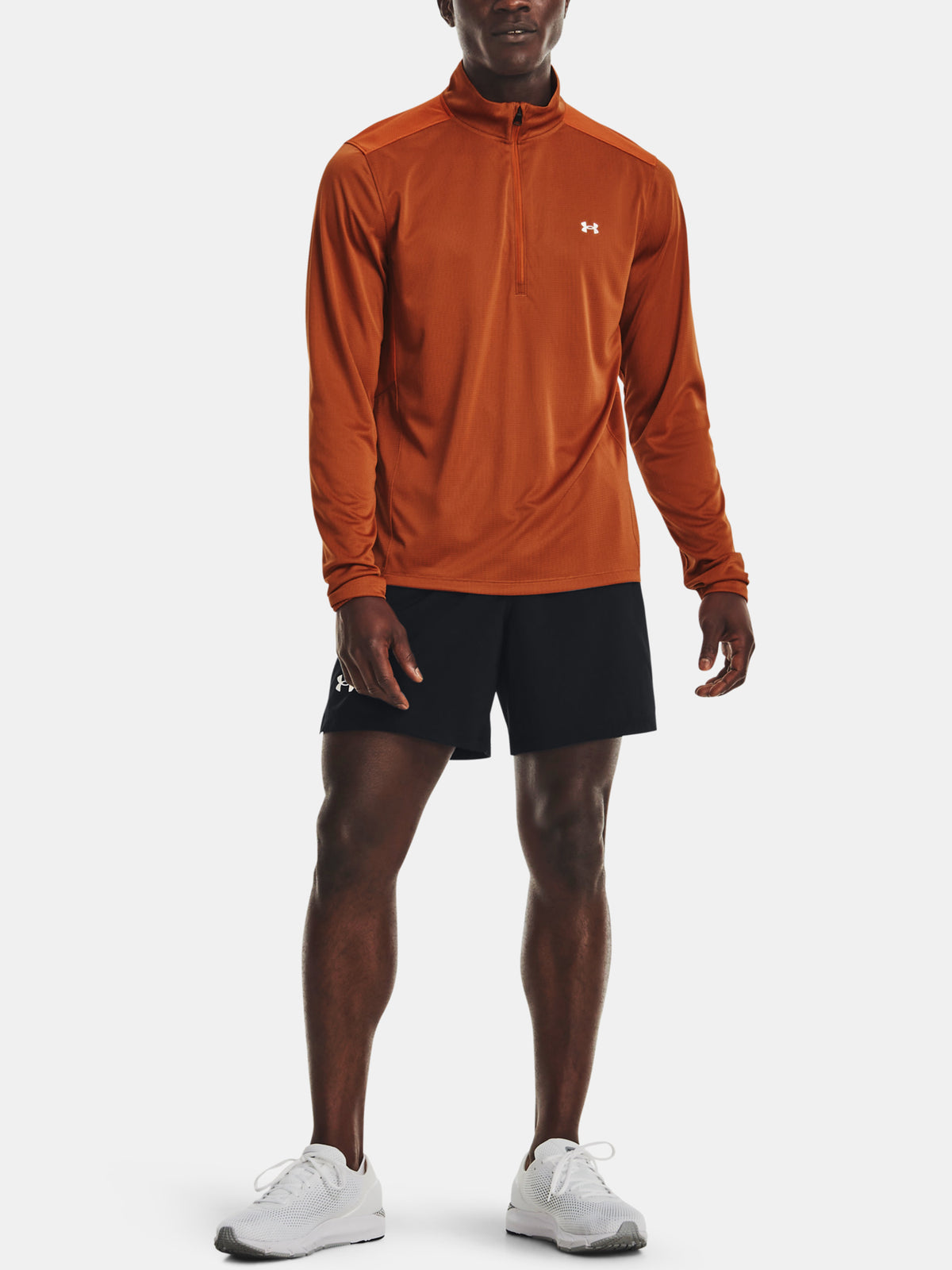 Under Armour UA Speed Stride 2.0 1/2 Zip narancssárga férfi póló