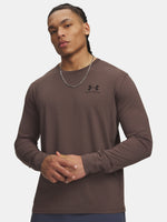 Under Armour UA SPORTSTYLE LEFT CHEST LS barna férfi póló