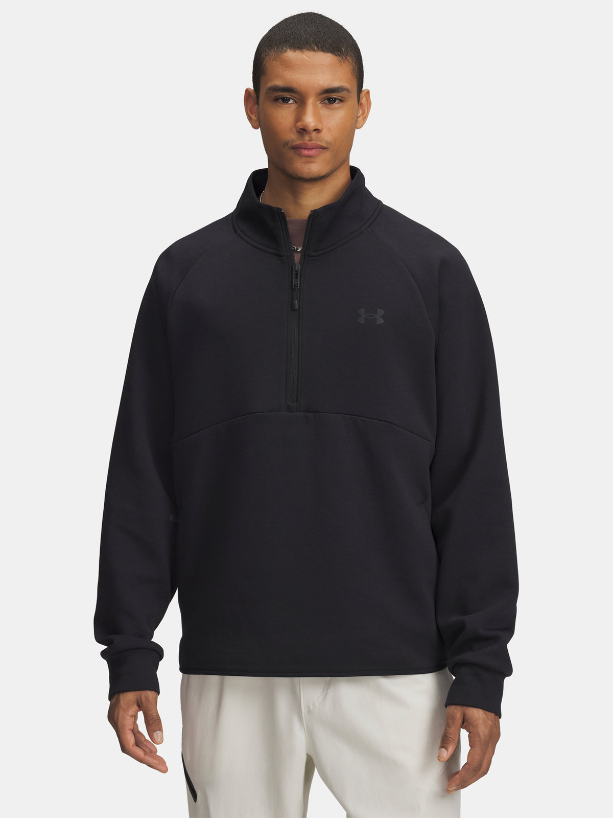 Under Armour UA Unstoppable Flc Half Zip-BLK zip férfi pulóver