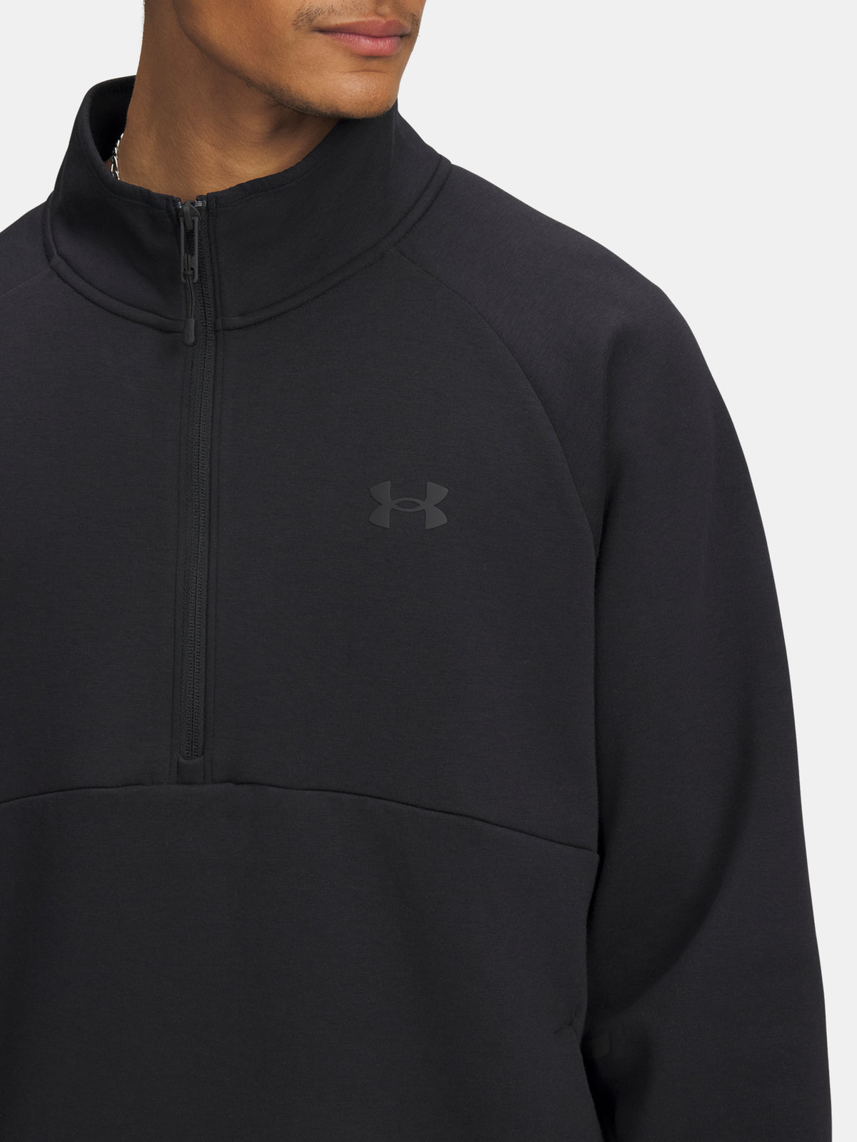 Under Armour UA Unstoppable Flc Half Zip-BLK zip férfi pulóver