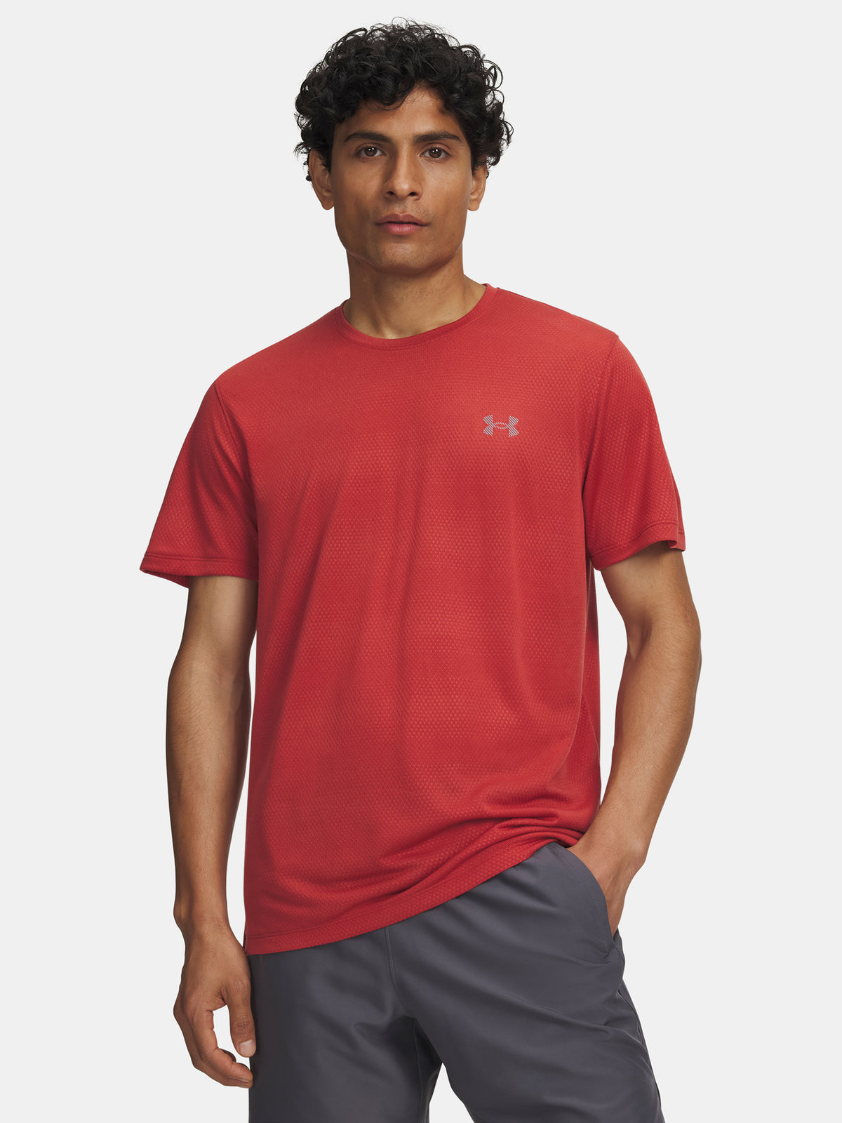 Under Armour UA Velociti SS piros férfi póló