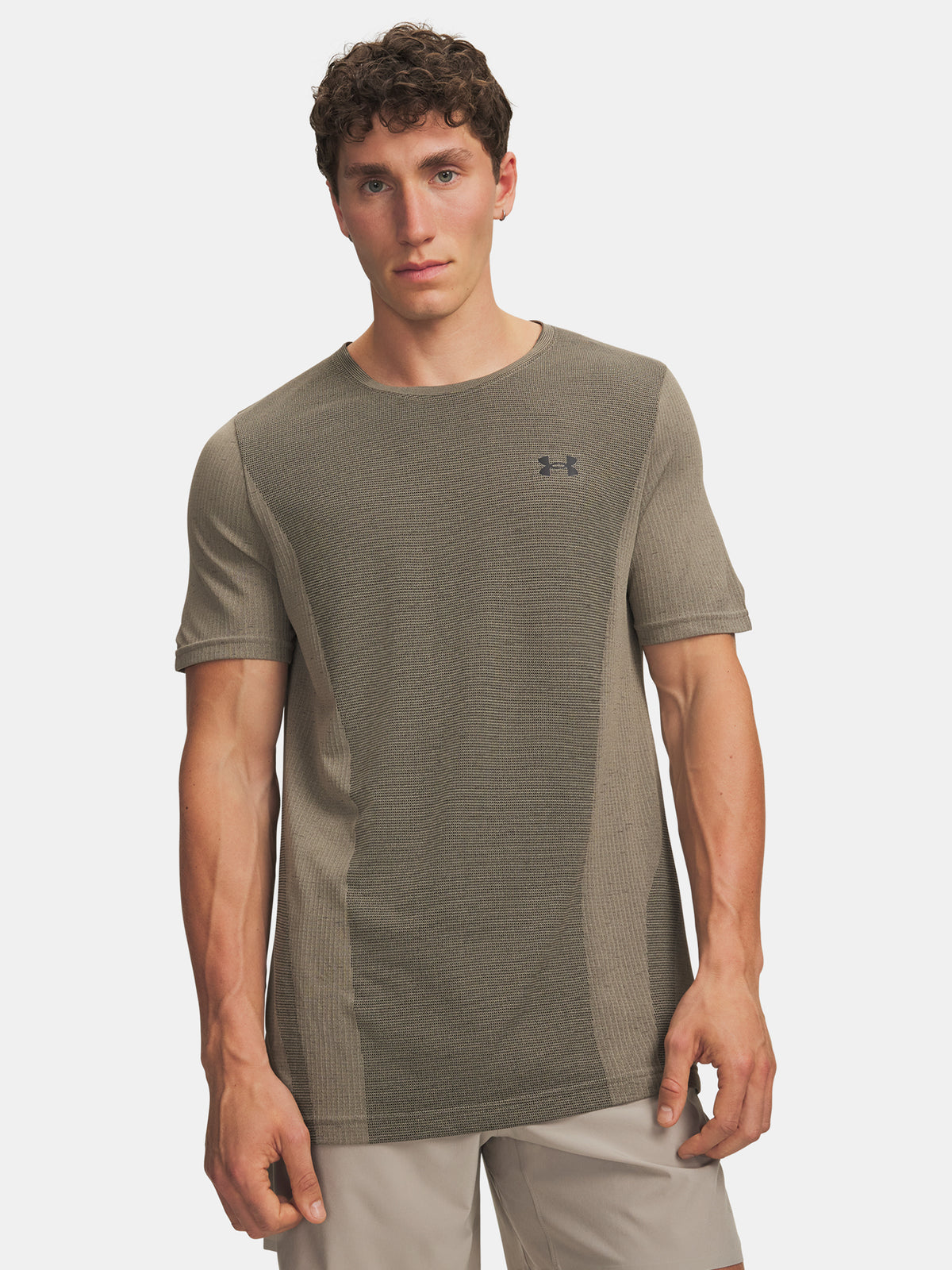 Under Armour Vanish Seamless SS barna férfi póló