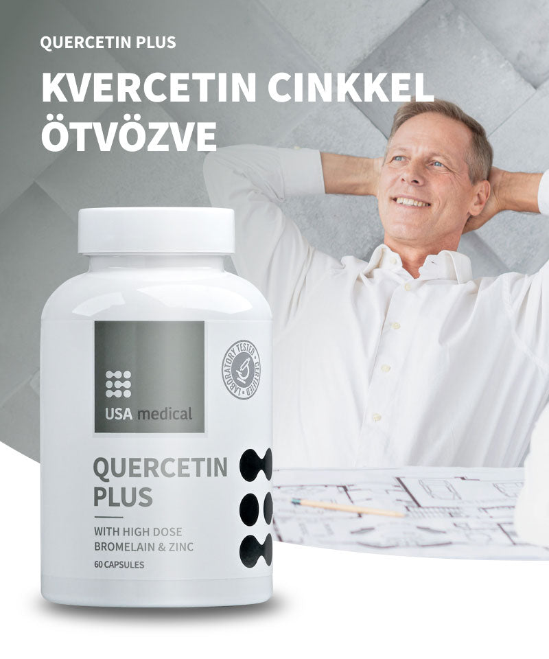 UsaMedical Kvercetin kapszula cinkkel és bromelainnal 60 db