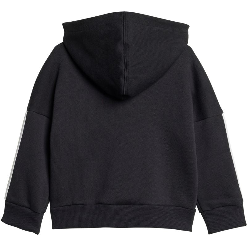 adidas Essentials Joggers 3 Stripes Fleece Hoodie Tracksuit for Kids Black JD6484